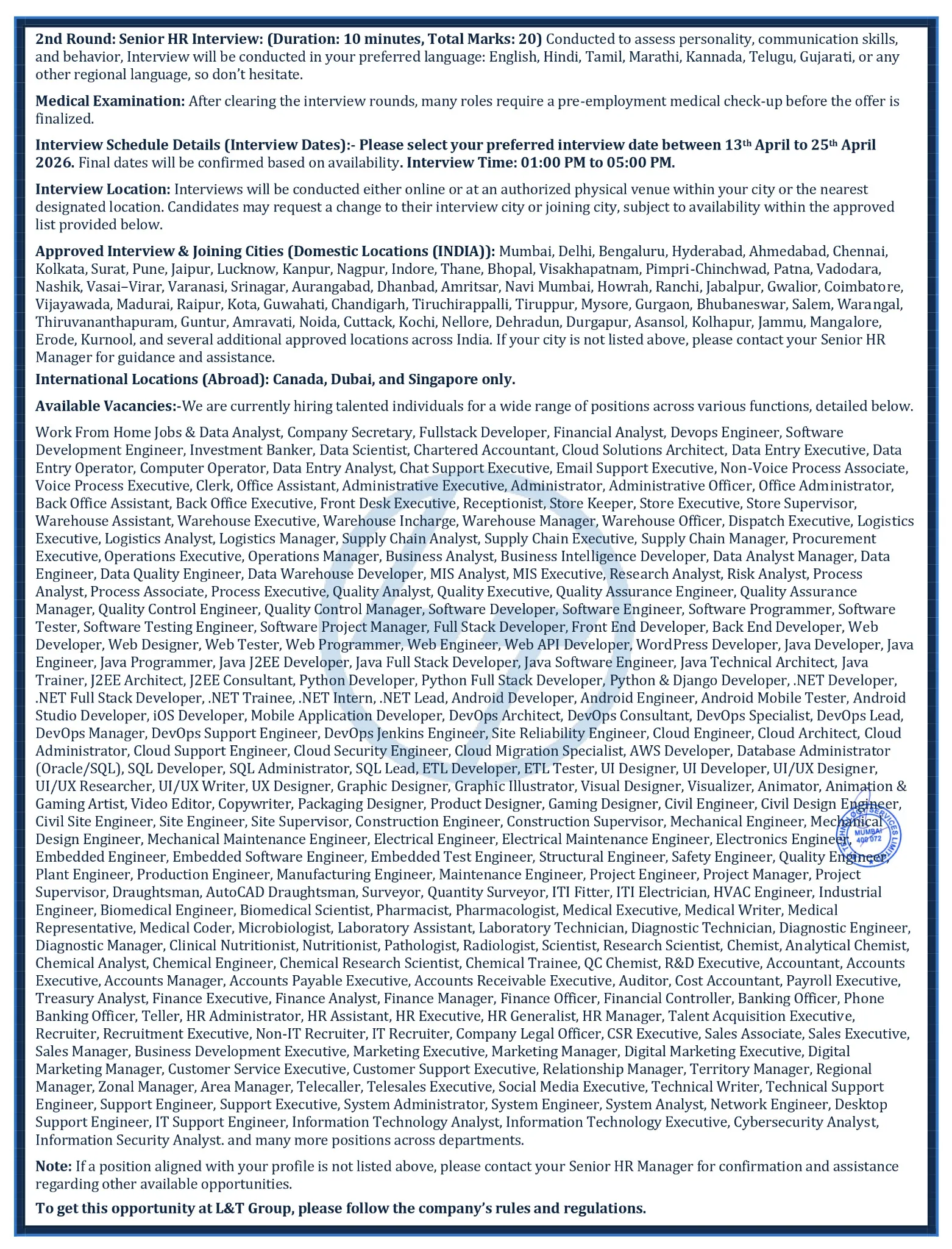 Interview Letter Page 2