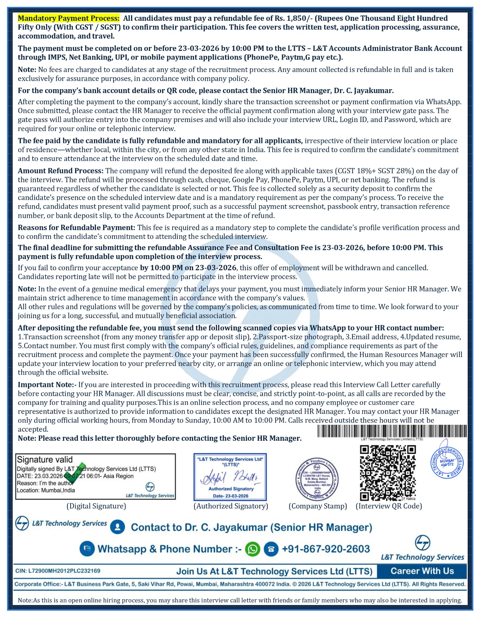 Interview Letter Page 3